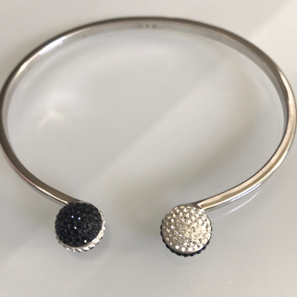 Authentic Silver Abs Black Crystals Swarovski Set - image 8